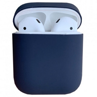 Чехол для Apple AirPods 2, синий силикон