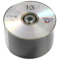 Диски CD-R VS 700 Mb 52x Bulk термоусадка без шпиля Комплект 50 шт. VSCDRB5001