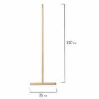 Швабра для пола деревянная длина черенка 120 см рабочая часть 35 см