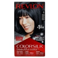 Revlon - Набор для окрашивания волос в домашних условиях: крем-активатор + краситель + бальзам, #12 Blue Black (Иссиня-ч
