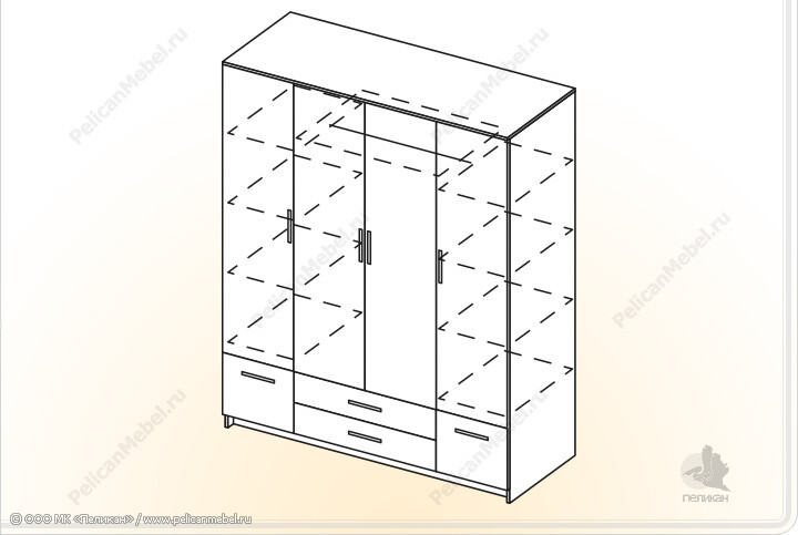 Шкаф купе уют пеликан