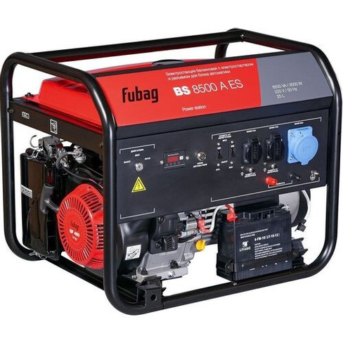 Бензиновый генератор FUBAG BS 8500 A ES DUPLEX, 220 В, 8.5кВт, с автозапуском, с АКБ [641089]