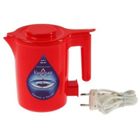 Чайник электрический "Капелька", пластик, 0.5 л, 600 Вт, красный No Brand