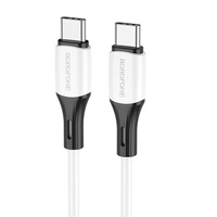 USB кабель шт.Type-C - шт.Type-C 1м, 3,0A 60W силиконовый, белый BX79 Borofone