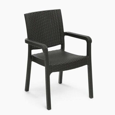 Кресло садовое "Ротанг" 57,5 х 58 х 86,5 см, коричневое Шафран