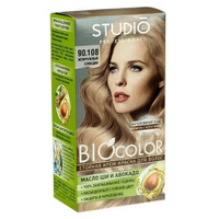 Стойкая крем краска для волос Studio Professional 90.108 Жемчужный блондин, 50/50/15 мл (2 шт) Нет бренда